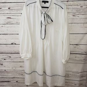 Eloquii size 18 white dress with bl piping